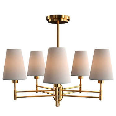 Elegant Lumion Doris Ceiling Chandelier 3D model image 1 