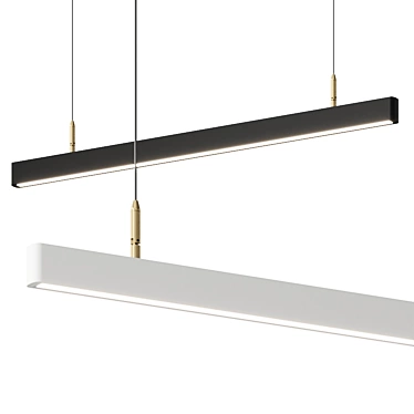 Sleek Barra Pendant Lamp 3D model image 1 