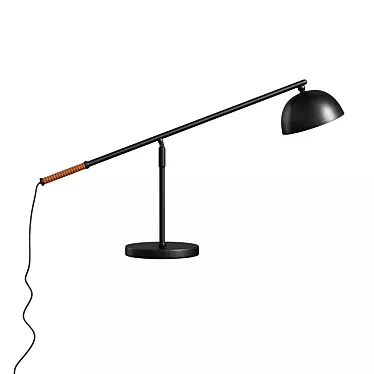 Sleek Adjustable LED Desk Lamp 3D model image 1 
