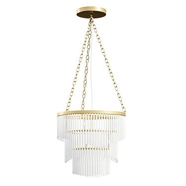 Rustic Earth-Tier Chandelier 3D model image 1 