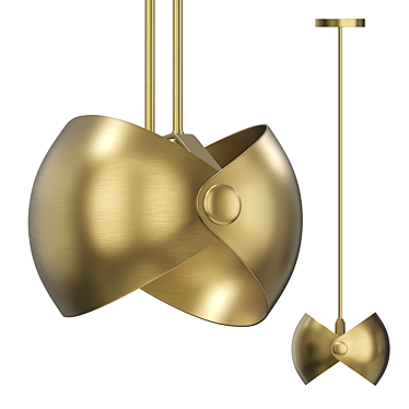 Futuristic Metal Sphere Lamp 3D model image 1 