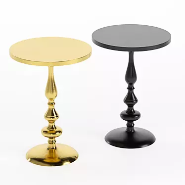 Golden Coffee Table 3D model image 1 