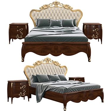 Italian Craftsmanship: Morello Gianpaolo Bed 3D model image 1 