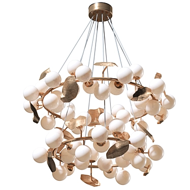 Golden Branch Suspension Lamp 3D model image 1 