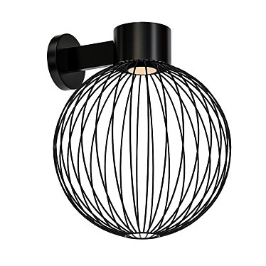 Sultan 14" Black LED Outdoor Wall Light 3D model image 1 