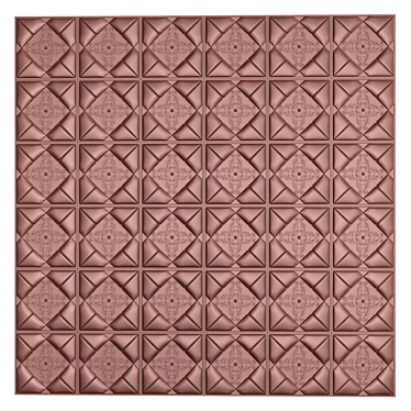 Sleek Leather 3D Wall Panel 3D model image 1 