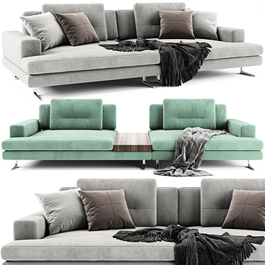 Blanche Ermes Compositions B: Elegant and Versatile Sofas 3D model image 1 