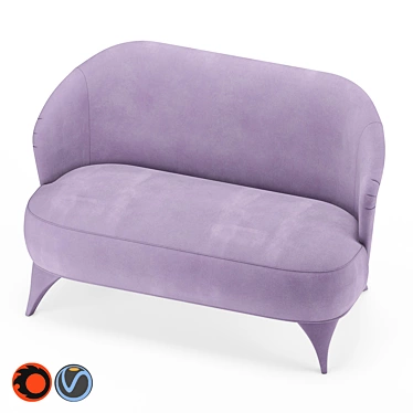 1950 Atmosfera Sofa: Italian Elegance by Vibieffe 3D model image 1 
