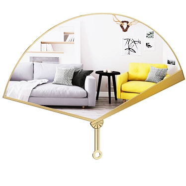 Ghidini 1961 Fan Mirror - Timeless Elegance 3D model image 1 