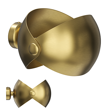 Metallic Segmented Wall Lamp 3D model image 1 