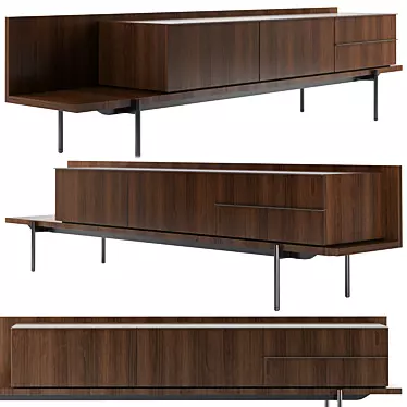 Minimalist Storage Modules: Minotti Superquadra 2021 3D model image 1 