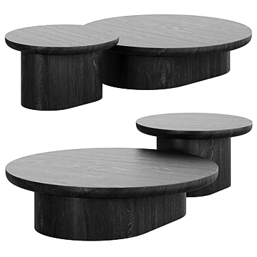 Porto Side Tables: Modern Design & Unparalleled Quality 3D model image 1 