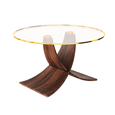 Sleek Siena Oak Coffee Table 3D model image 1 