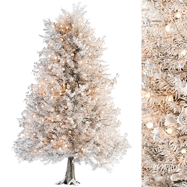 Frosty Glow 27" Outdoor Tree 3D model image 1 