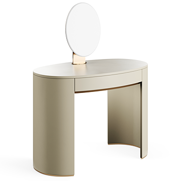 Fendi Asja Lady Desk: Elegant Vanity Table 3D model image 1 