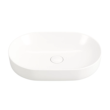 BelBagno BB1084 Countertop Washbasin: Modern Style, White, 25-Year Warranty 3D model image 1 