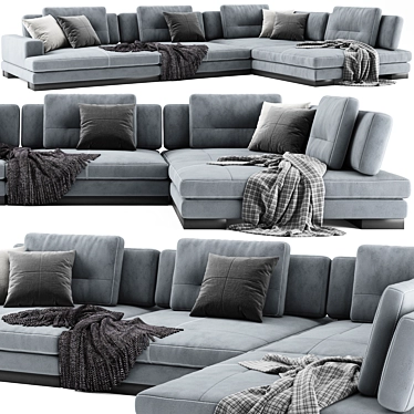 Luxury Blanche Ermes Sofa Set 3D model image 1 