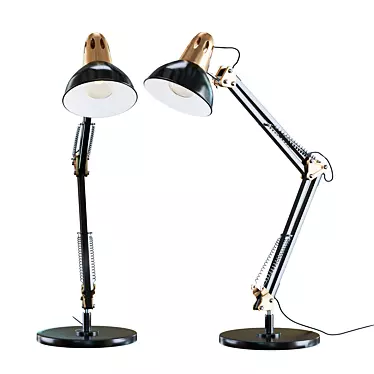 Sleek Metal Desk Lamp 3D model image 1 