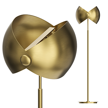 Elegant Metal Floor Lamp: Lampatron ZETA FL 3D model image 1 