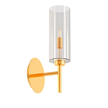 Elegant Gracilis Brass Wall Sconce 3D model image 1 