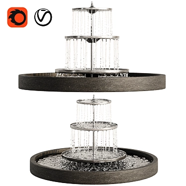 Premium Garden Water Fountains 3D model image 1 