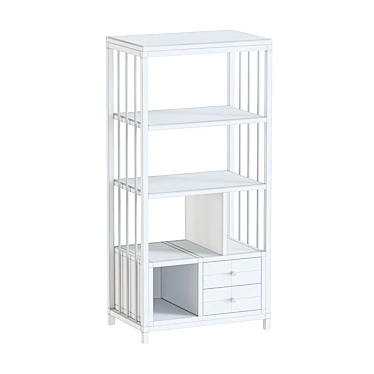 Elegant Etagere Bookshelf 3D model image 1 