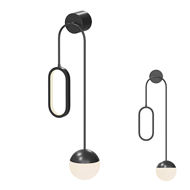 Elegant Niello LED Lamp 3D model image 1 