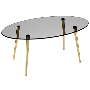 Elegant Oval Dining Table for 6-8, Topim 3D model image 1 