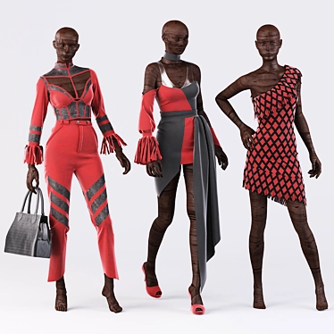 Fashionista Collection: Trendy 2018 Clothing Set 3D model image 1 