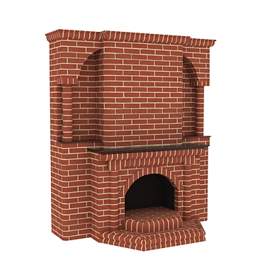 Brick fireplace