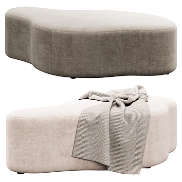 Huniford Clarkson Ottoman: Luxurious Design Must-Have 3D model image 1 