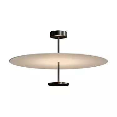 Sleek LED Metal Ceiling Lamp 3D model image 1 