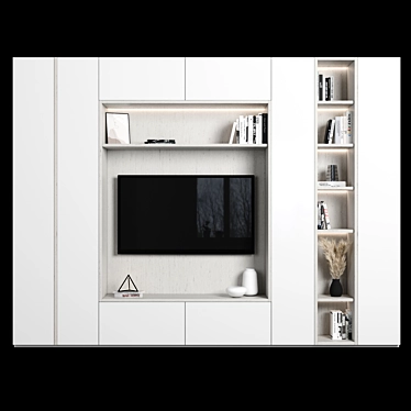 Modular TV Wall Unit: High Quality, Versatile - TV Wall 079 3D model image 1 