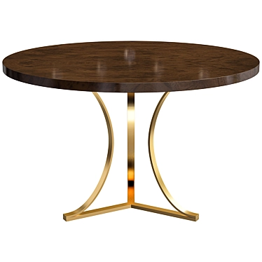 Elegant Trinity Dining Table 3D model image 1 