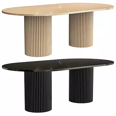 Haykal Dining Table: Modern Design for Elegant Dining 3D model image 1 