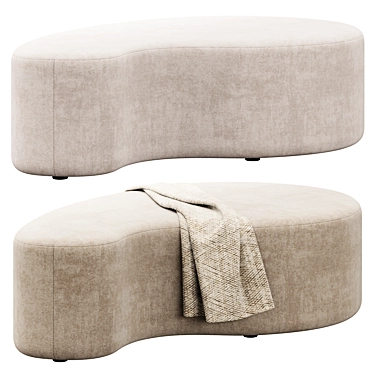Clarkson Ottoman in Huniford's Signature Design 3D model image 1 