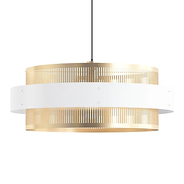 Glamorous TARYA Suspension - Blanc et Laiton 3D model image 1 