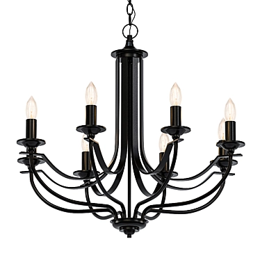 Elegant Cannes 8-Light Chandelier 3D model image 1 