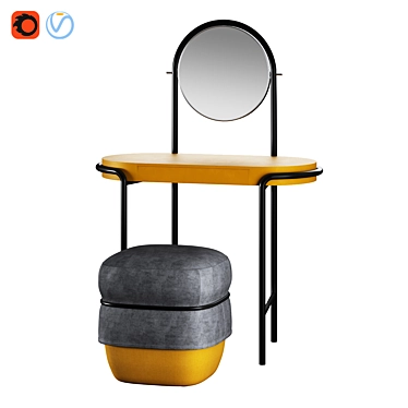 Alba Dressing Table: Elegant and Practical Vanity 3D model image 1 