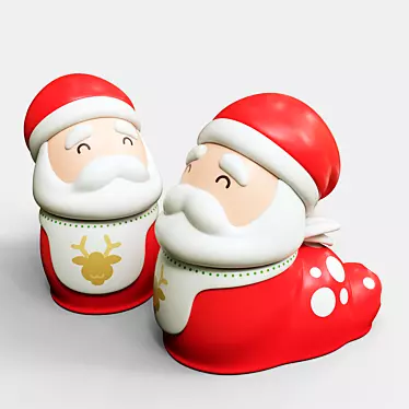 Wobi Santa Claus Figurine: Festive Holiday Decor 3D model image 1 