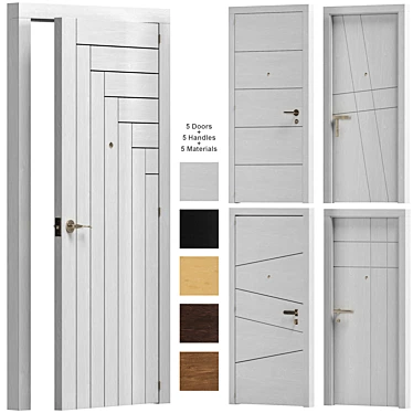 Versatile Designer Interior Doors 3D model image 1 