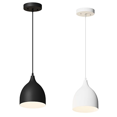 Sleek Dome Pendant Light by Zipcode Design 3D model image 1 