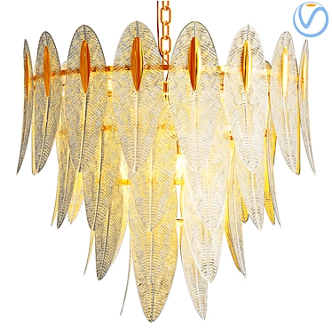 Elegant NIBA Chandelier: 9 Lamp Design 3D model image 1 