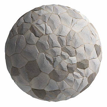 Wild Stone Wall Decor - 4k PBR 3D model image 1 