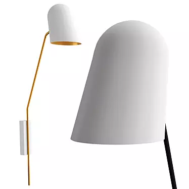 Modern Scandi Tall Wall Light 3D model image 1 