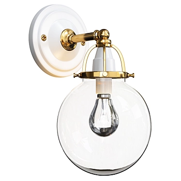 Elegant Mist Single Sconce 3D model image 1 