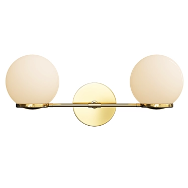 Modern LED Double Sconce 3D model image 1 