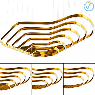 Elegant Andante Pendant Lamps 3D model image 1 