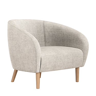 Elegant Scoop Armchair: John Lewis Design 3D model image 1 