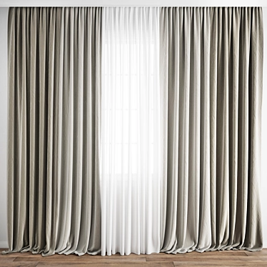 Polygonal Curtain Model 3D model image 1 